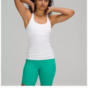 Lululemon Ebb to street tank white size 4 excellent condition.
